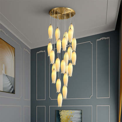 White Bud Modern Chandelier