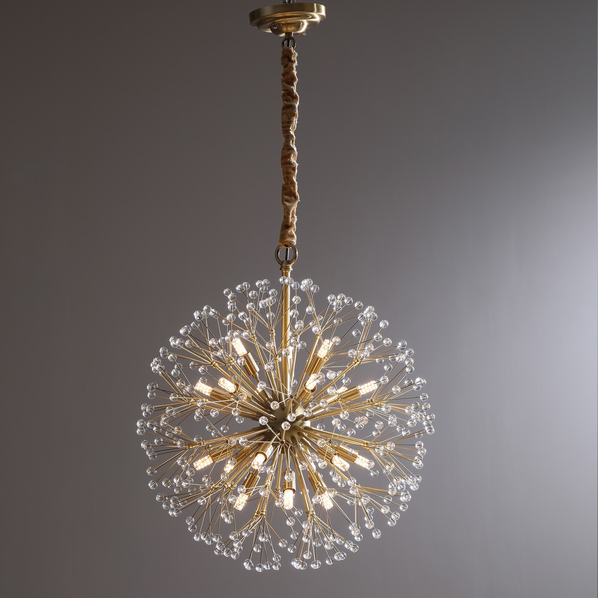 Fashion Modern Gypsophila Full Copper Chandelier