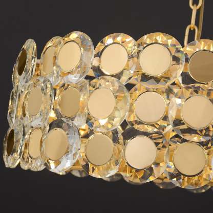 Gold Coin Crystal Chandelier