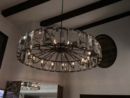Halow Faceted Crystal Round Chandelier 60"