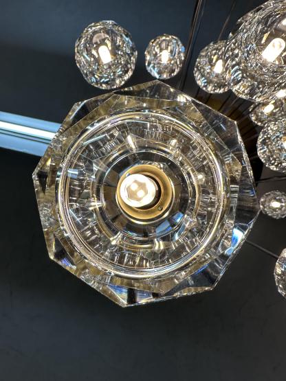 Boule De  Crystal Round Cluster Chandelier 30"