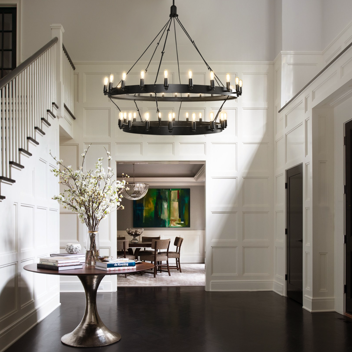 Camin Vintage Filament 2-Tier Round Chandelier