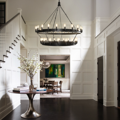 Camin Vintage Filament 2-Tier Round Chandelier