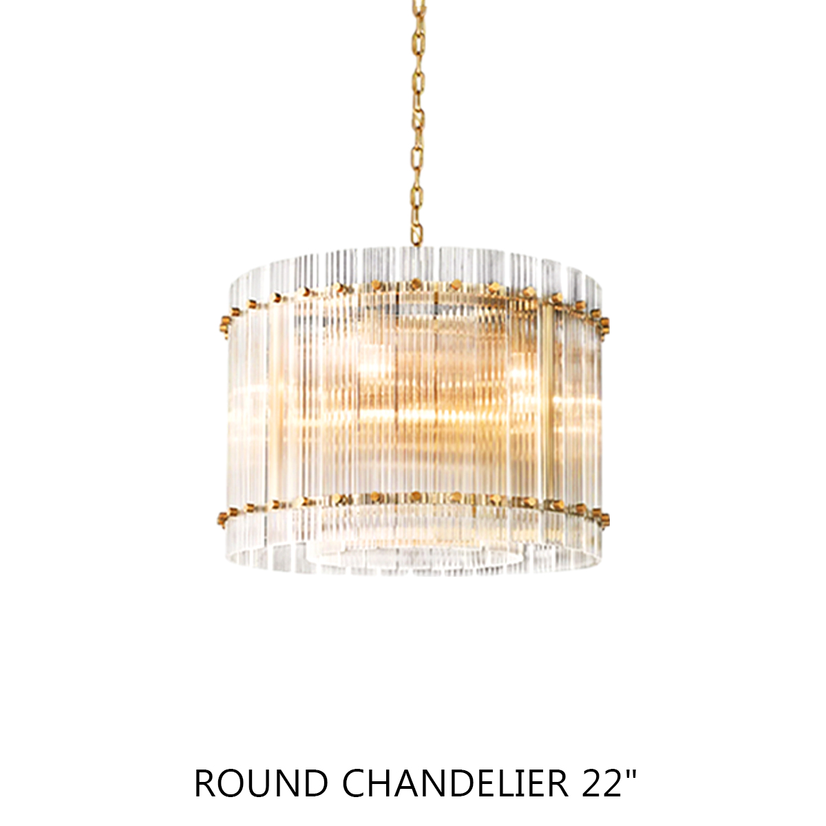 San Marc Handmade Glass Round Chandelier 22"