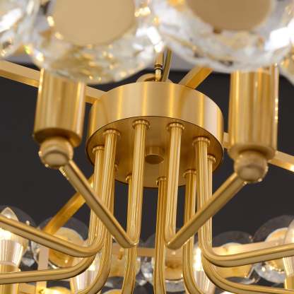 Gold Coin Crystal Chandelier