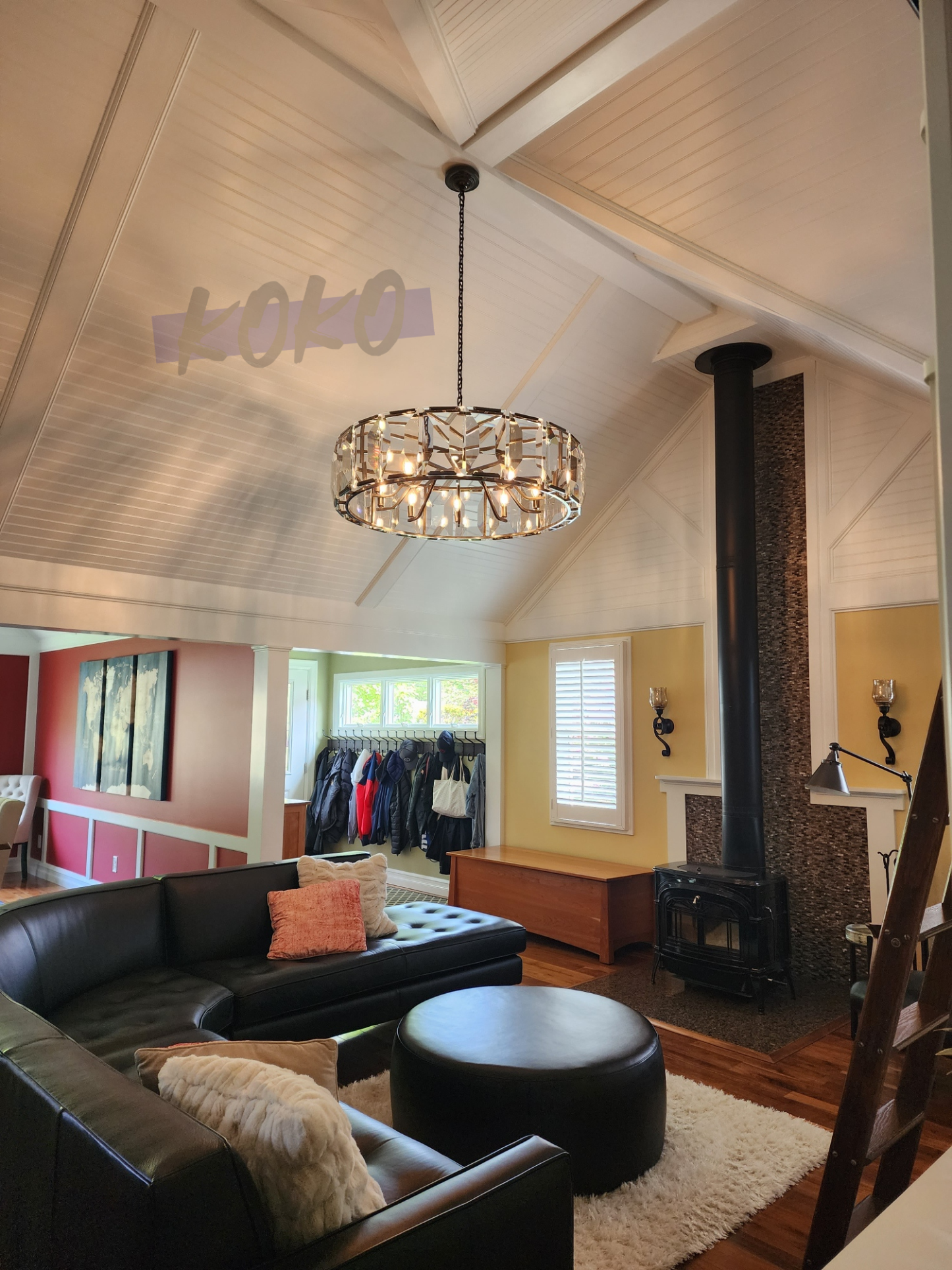 Halow Faceted Crystal Round Chandelier 43"