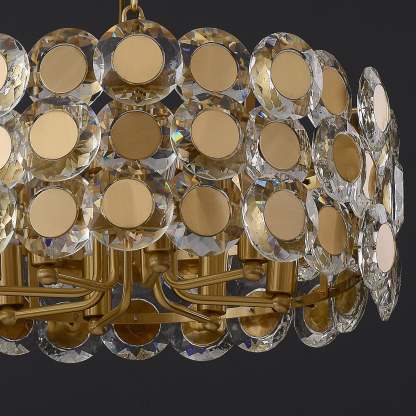 Gold Coin Crystal Chandelier