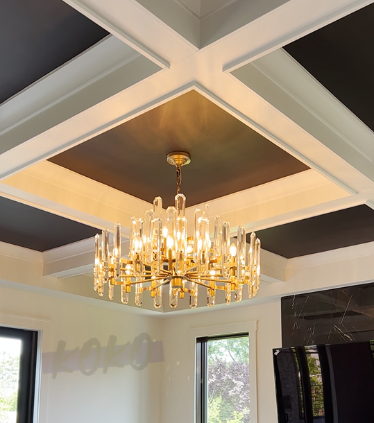 Bonnie Faceted Crystal Round Chandelier 36"