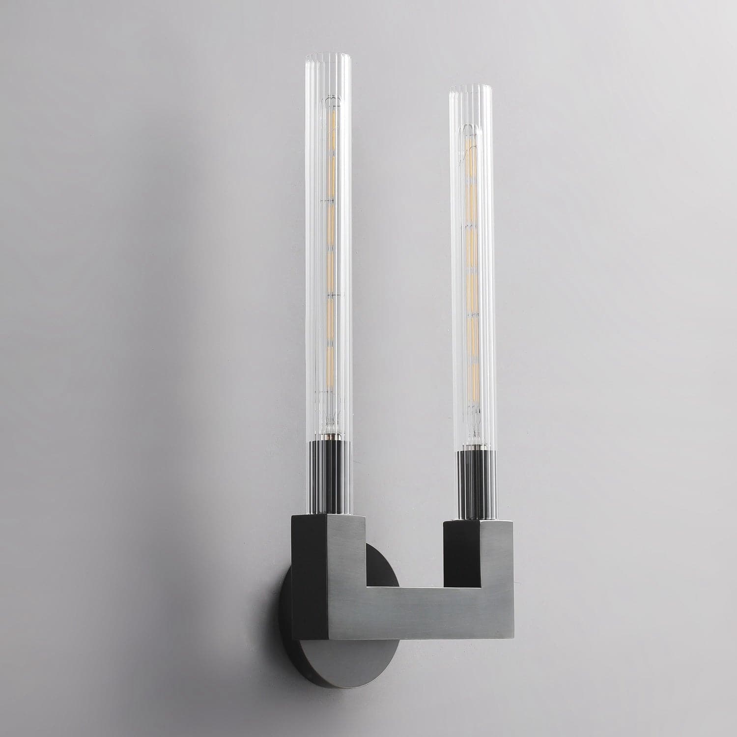 Vertical Linear Candlestick Double Head Wall Sconce