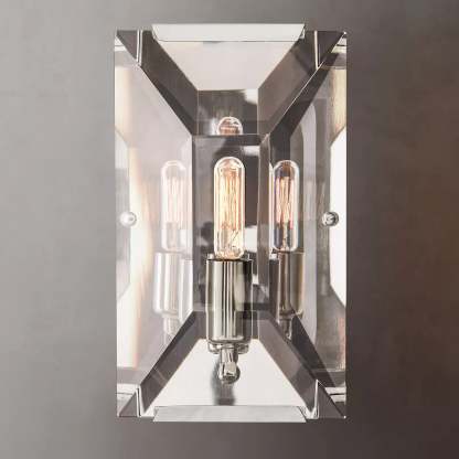 Halow Faceted Crystal Wall Sconce