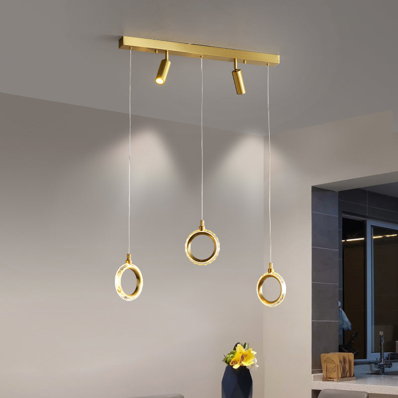 Modern Creative rectangle ring chandelier
