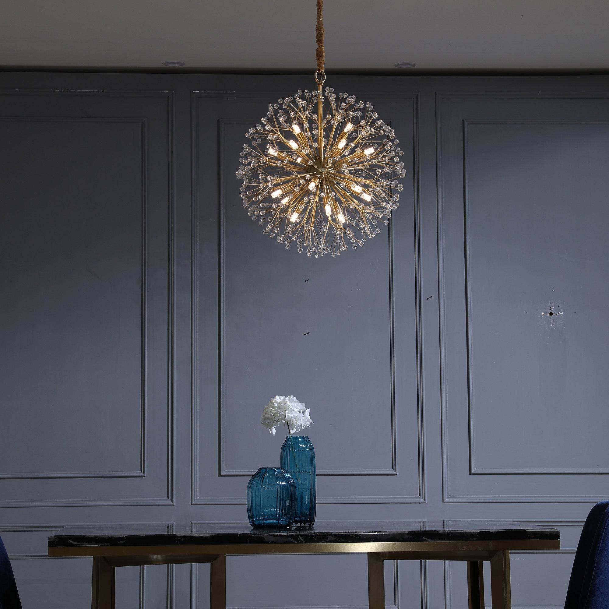 Fashion Modern Gypsophila Full Copper Chandelier