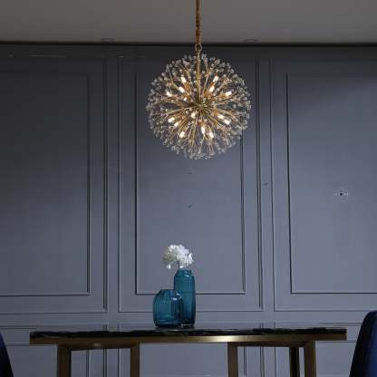 Fashion Modern Gypsophila Full Copper Chandelier