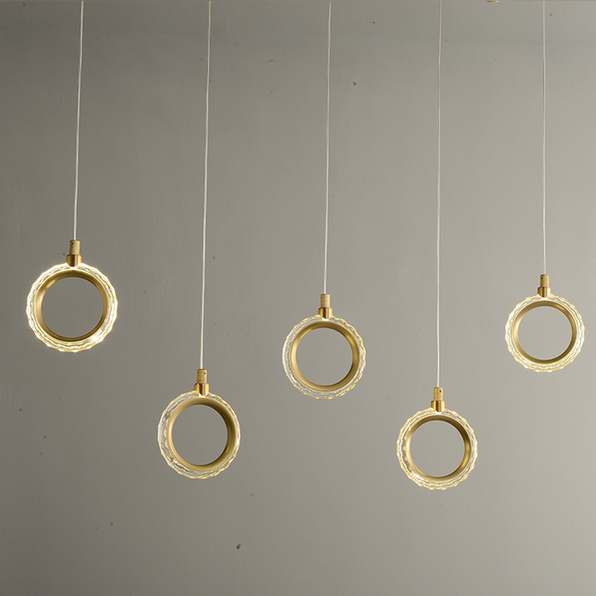 Modern Creative rectangle ring chandelier