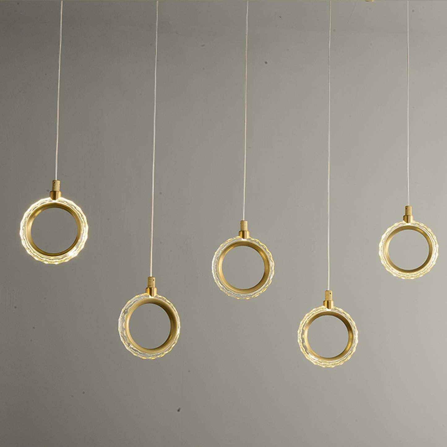 Modern Creative rectangle ring chandelier