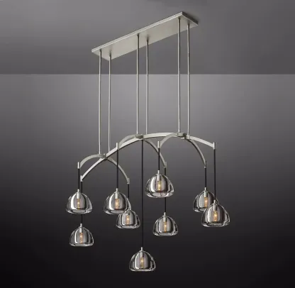 Hemispheres Linear Chandelier 54''