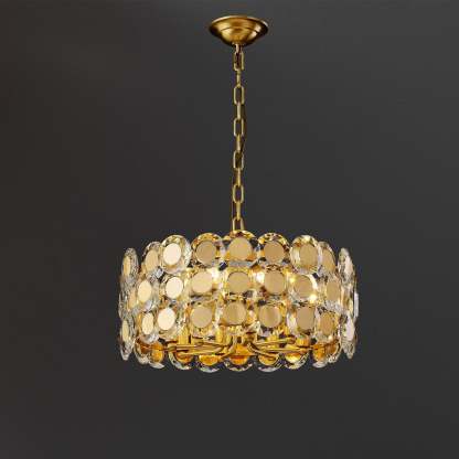 Gold Coin Crystal Chandelier