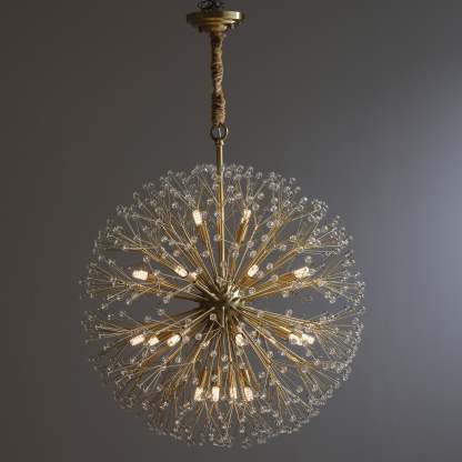 Fashion Modern Gypsophila Full Copper Chandelier