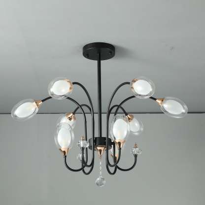 Modern Black and gold  pendant chandelier