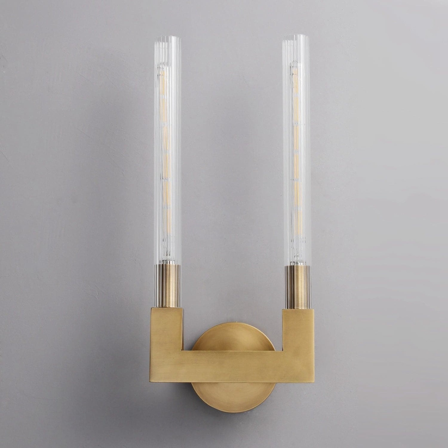 Vertical Linear Candlestick Double Head Wall Sconce