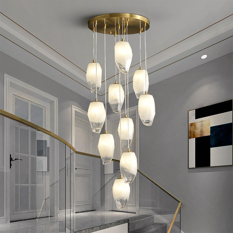 Liya glass chandelier 10 Lights