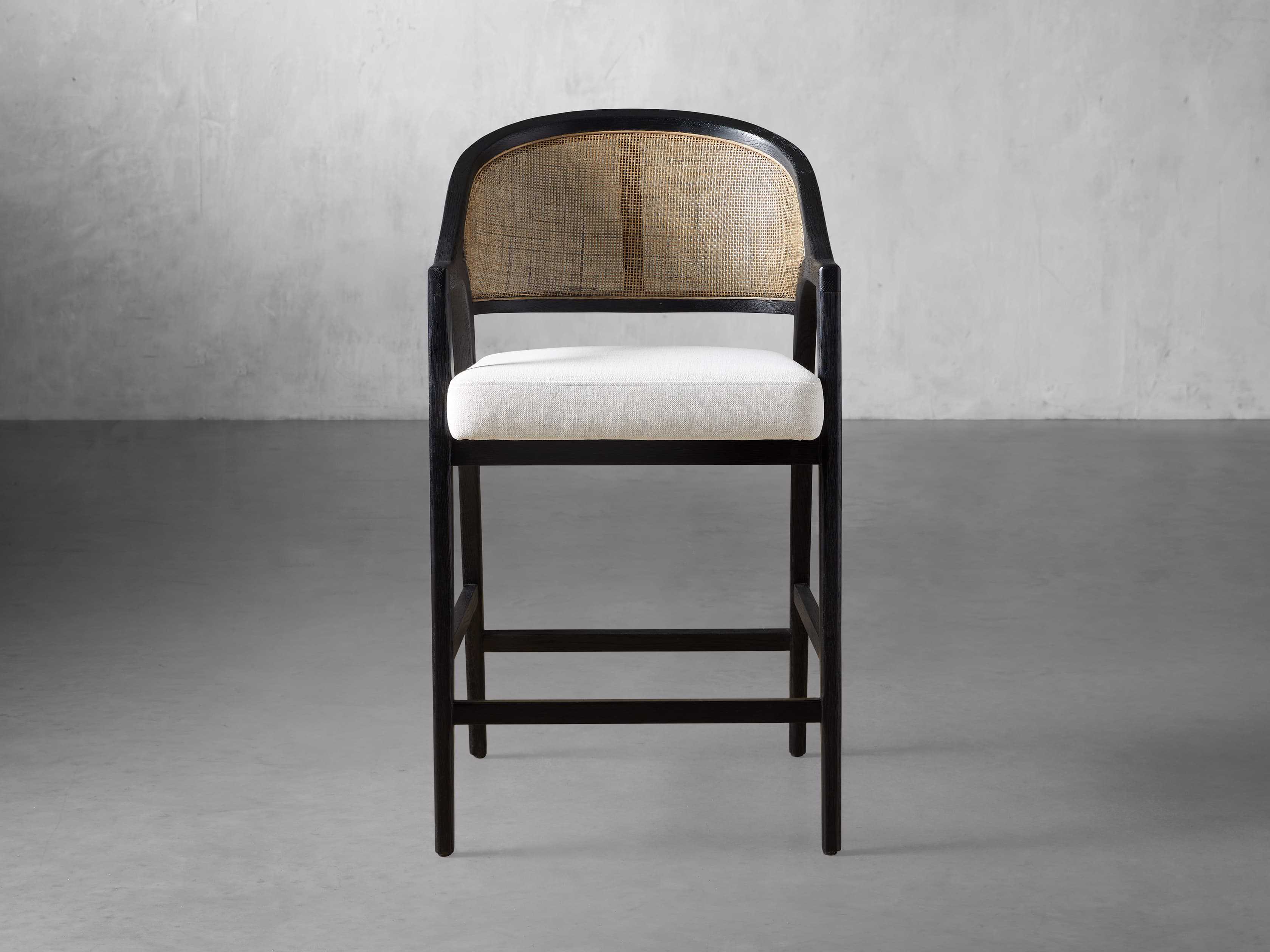 Aimee Counter Stool in Black Drifted 21.75" Width