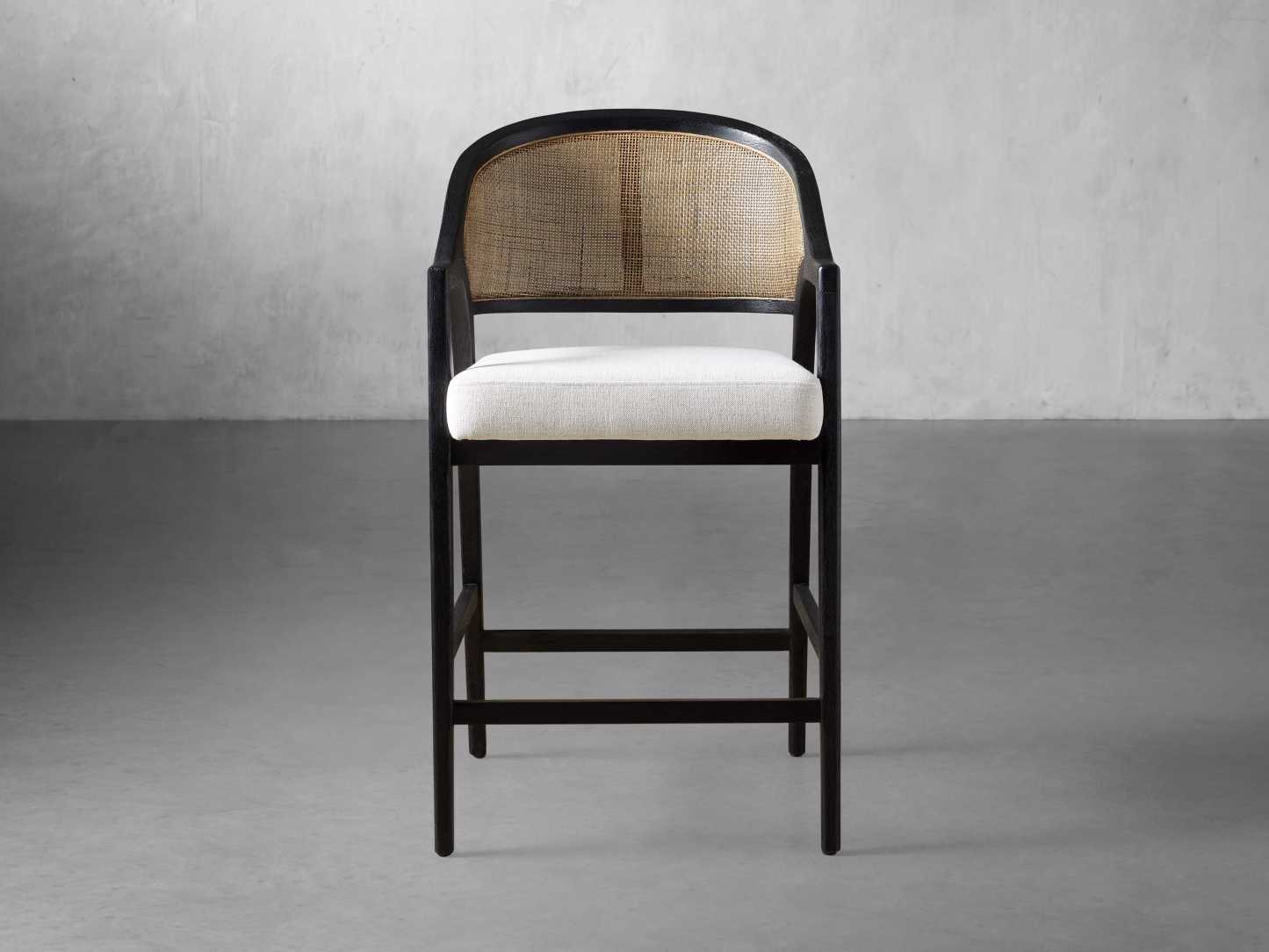 Aimee Counter Stool in Black Drifted 21.75" Width