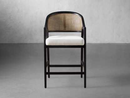 Aimee Counter Stool in Black Drifted 21.75" Width