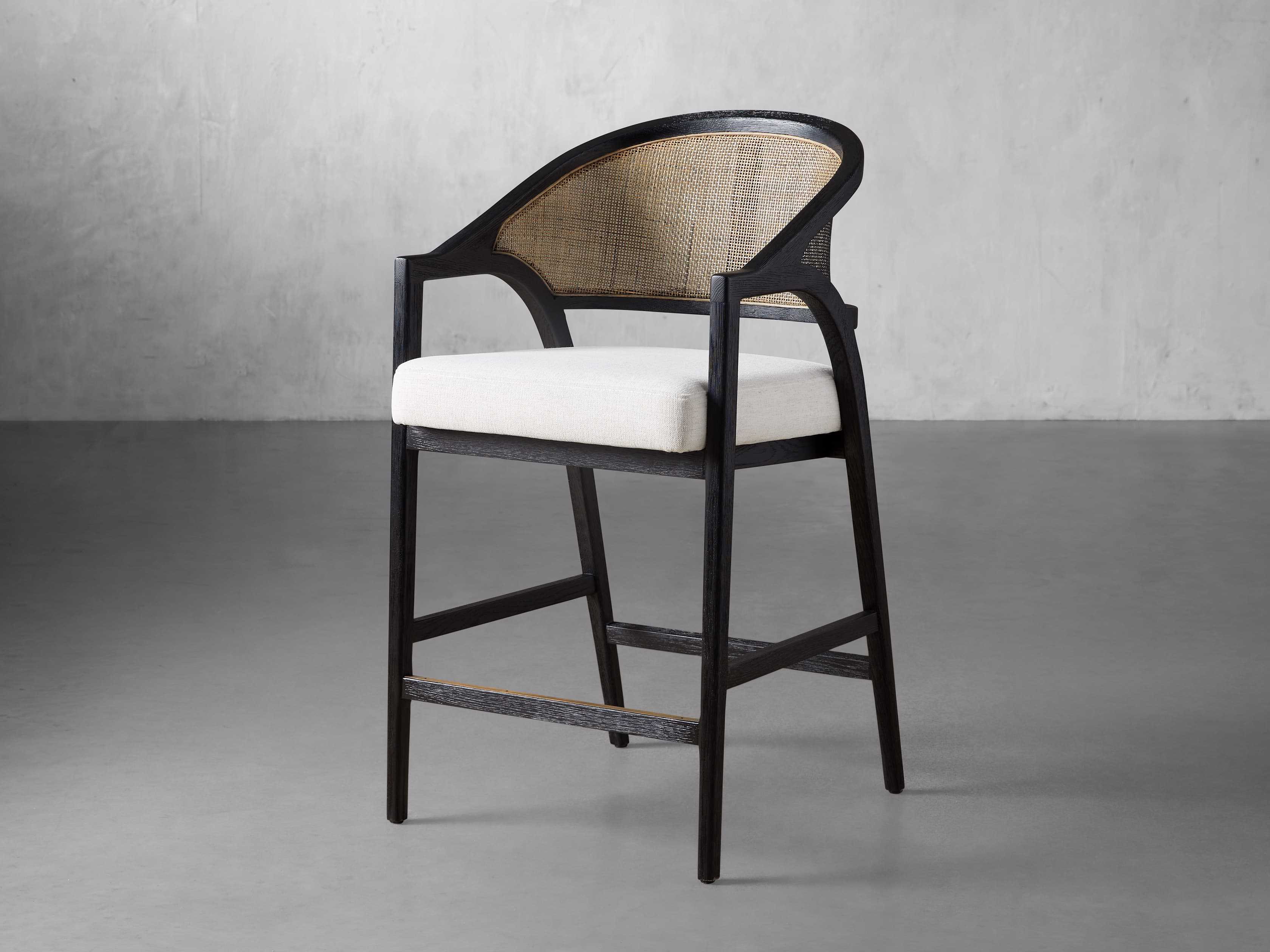 Aimee Counter Stool in Black Drifted 21.75" Width