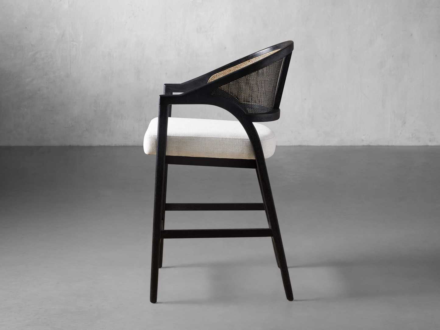 Aimee Counter Stool in Black Drifted 21.75" Width