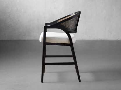 Aimee Counter Stool in Black Drifted 21.75" Width