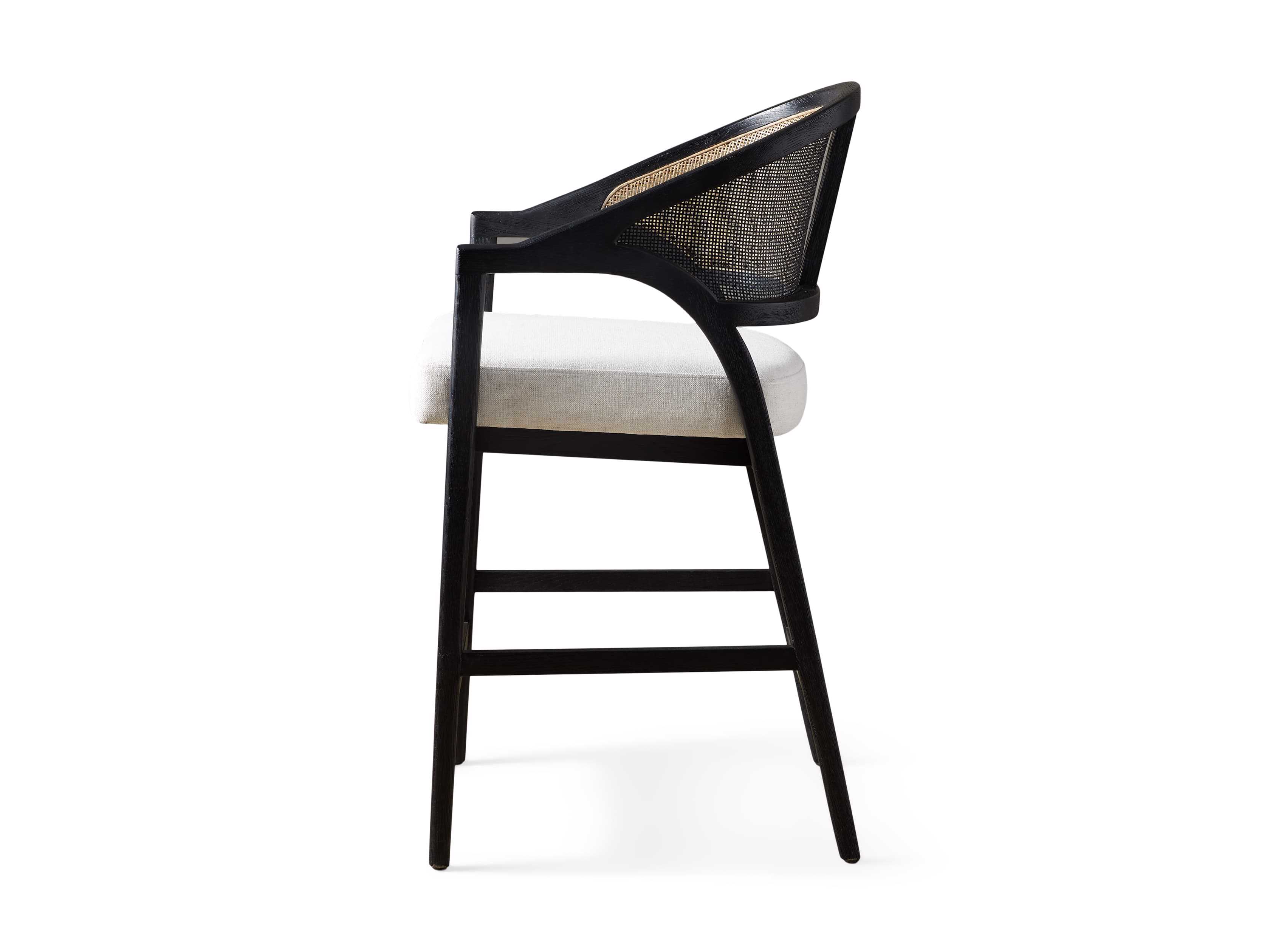 Aimee Counter Stool in Black Drifted 21.75" Width