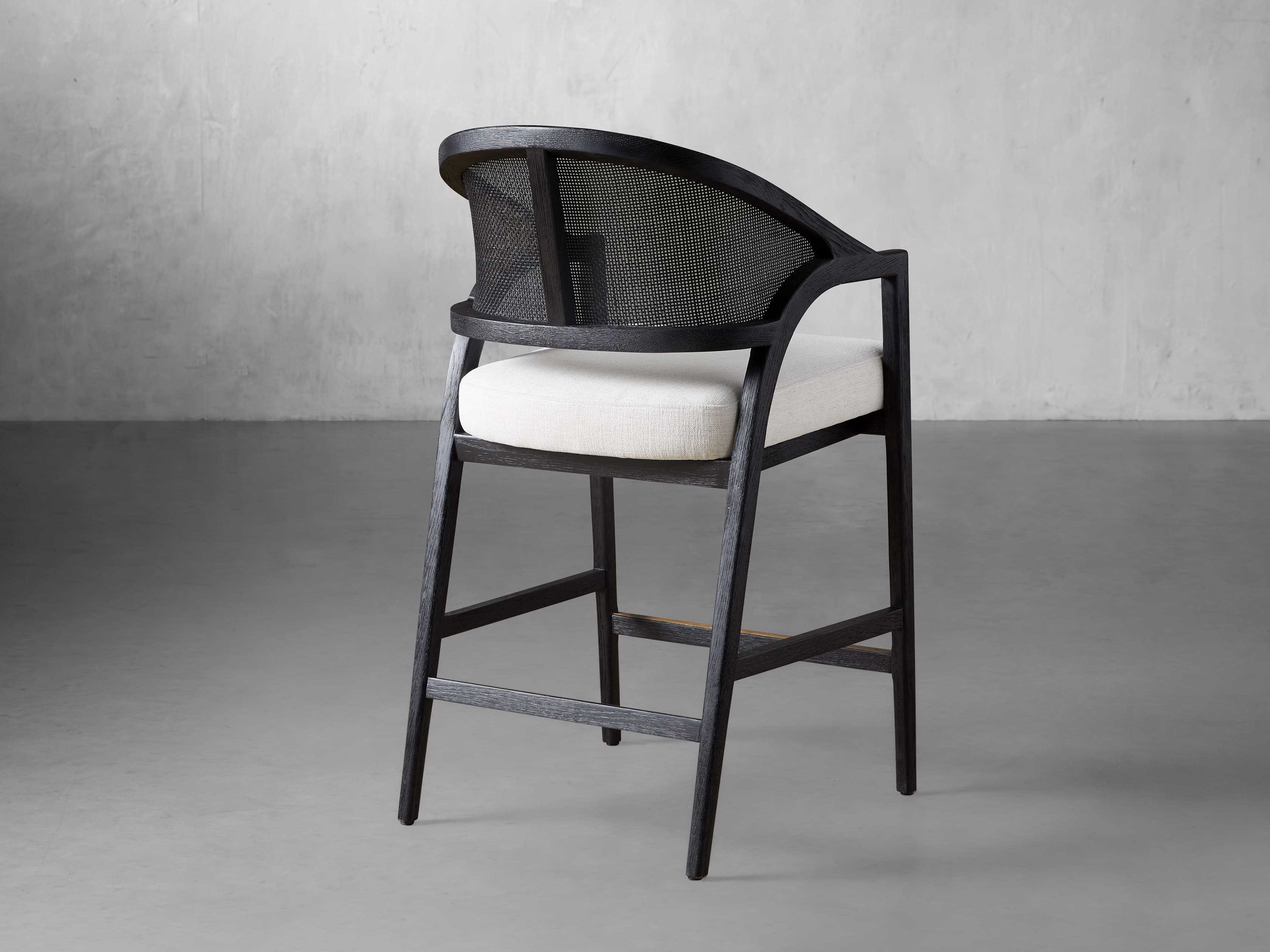 Aimee Counter Stool in Black Drifted 21.75" Width
