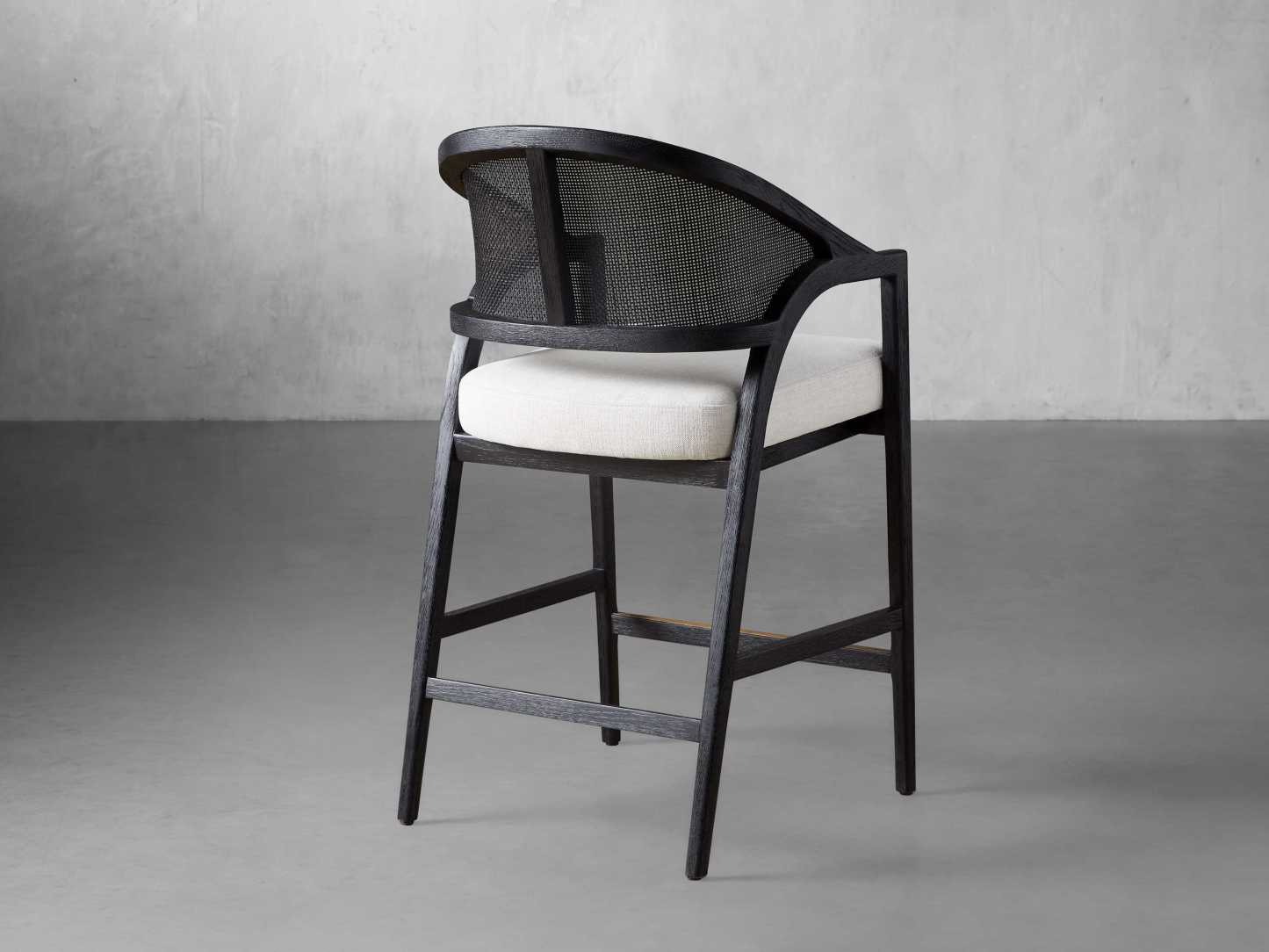 Aimee Counter Stool in Black Drifted 21.75" Width