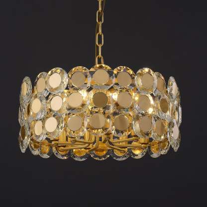Gold Coin Crystal Chandelier
