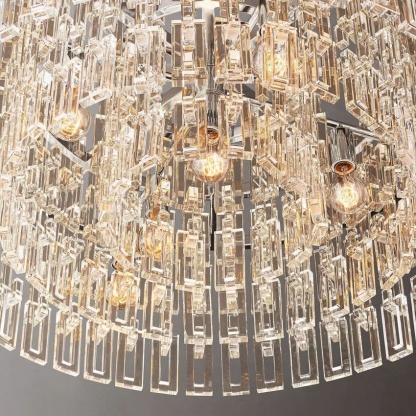 Marigold Multi-Tier Crystal Chain Round Chandelier 36"