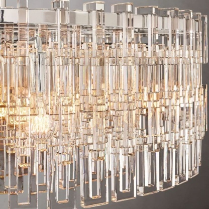 Marigold Multi-Tier Crystal Chain Round Chandelier 36"