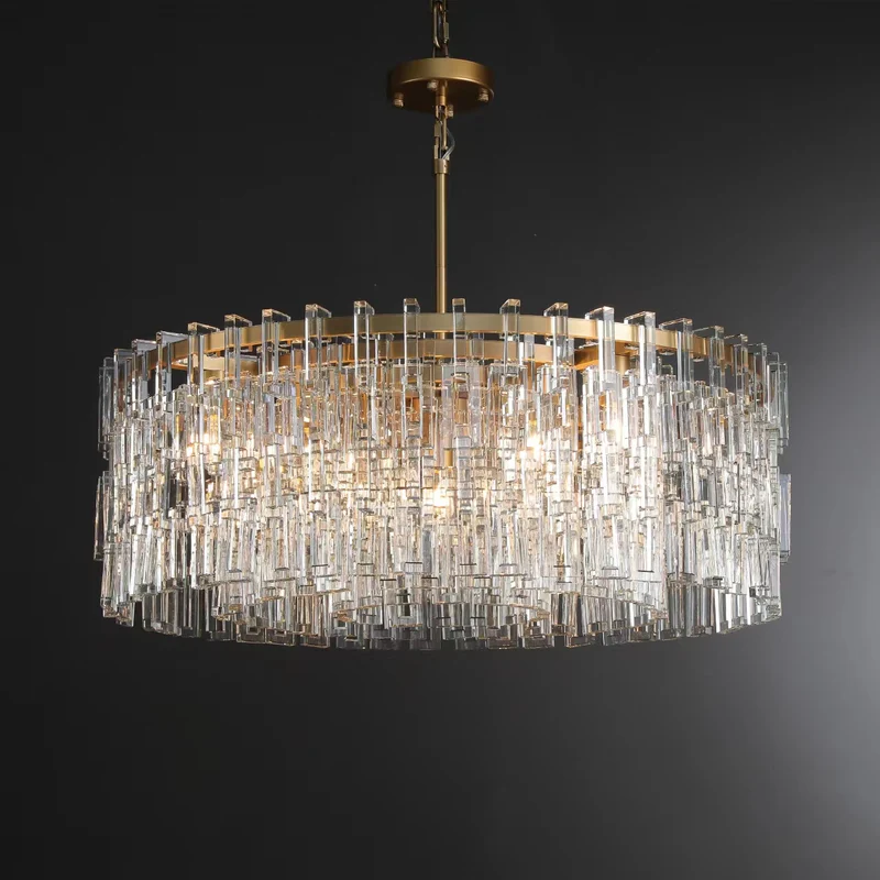 Marigold Multi-Tier Crystal Chain Round Chandelier 36"