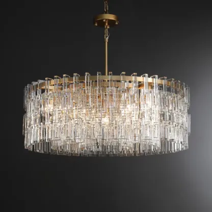 Marigold Multi-Tier Crystal Chain Round Chandelier 36"