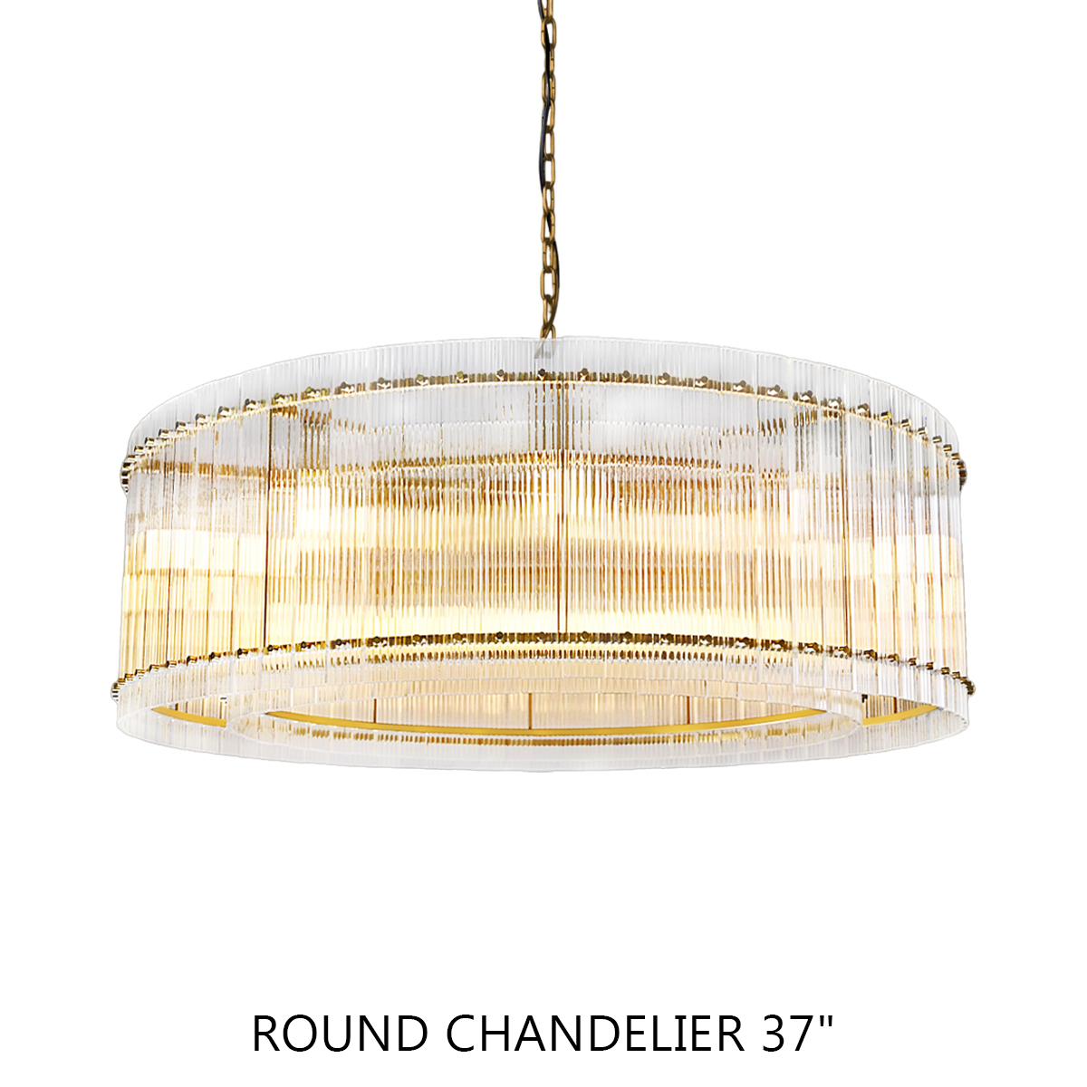 San Marc Handmade Glass Round Chandelier 37"