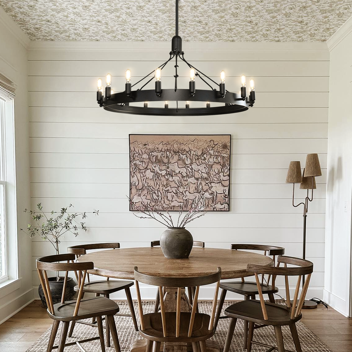 Camin Vintage Filament Round Chandelier 38"