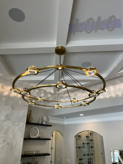 Eclatant Crystal Ball 2-Tier Round Chandelier 60"