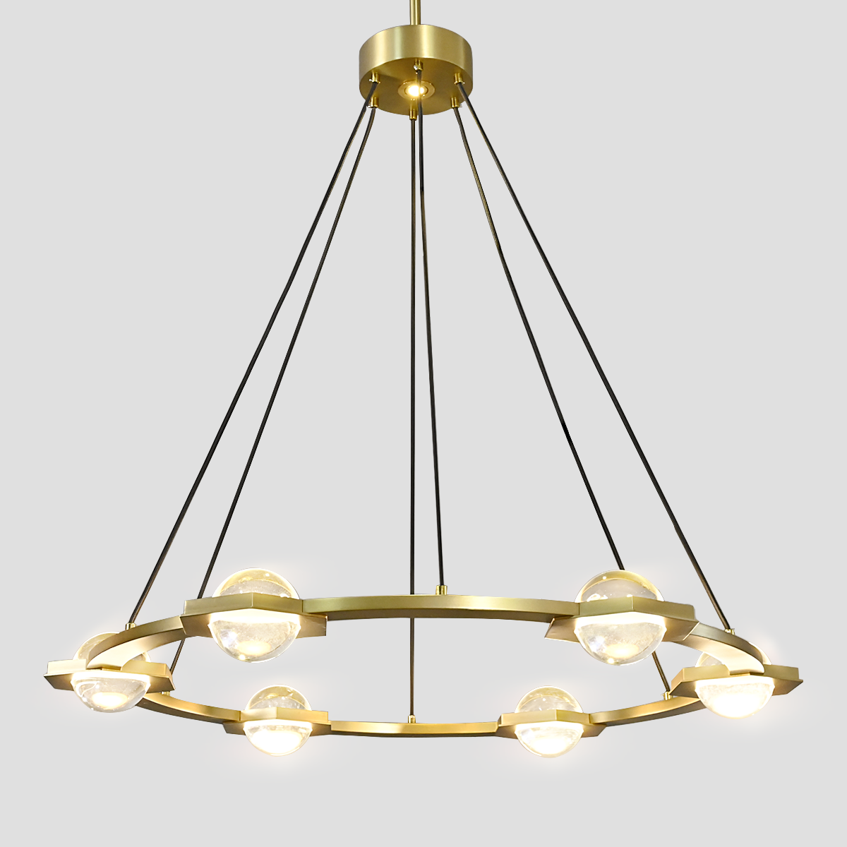 Eclatanti Crystal Ball Round Chandelier 36"