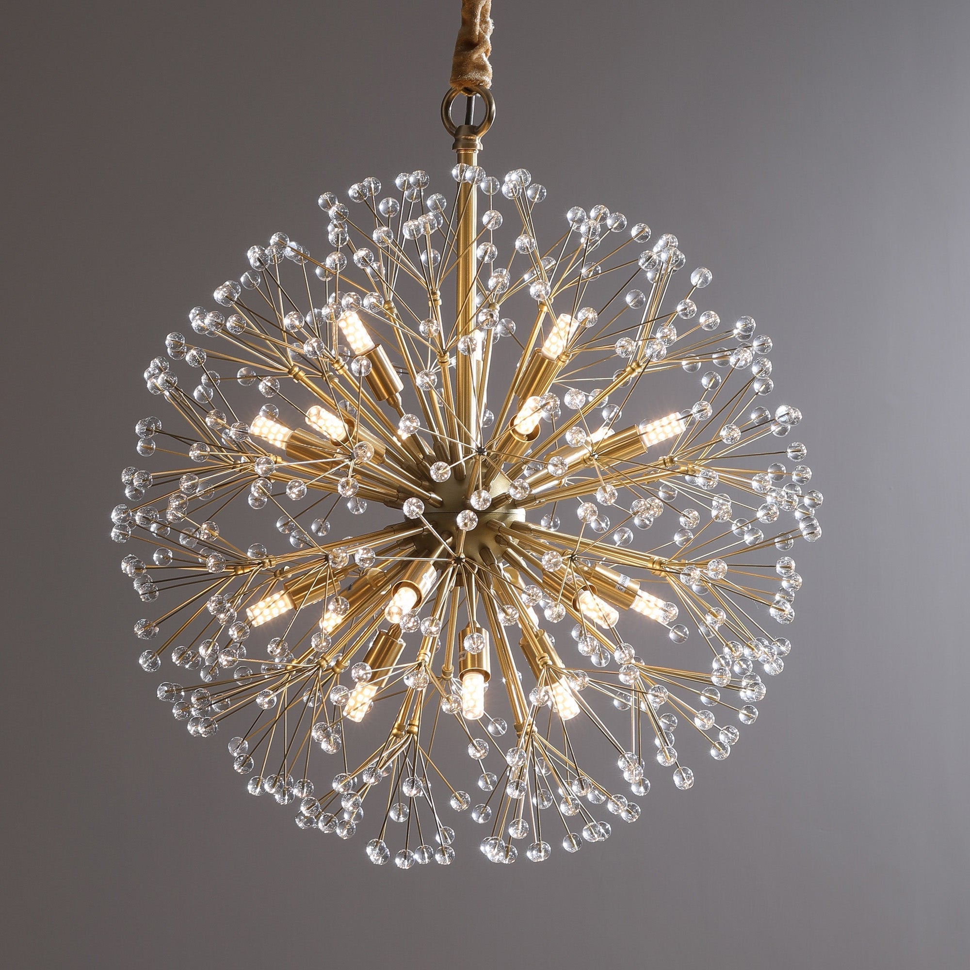 Fashion Modern Gypsophila Full Copper Chandelier