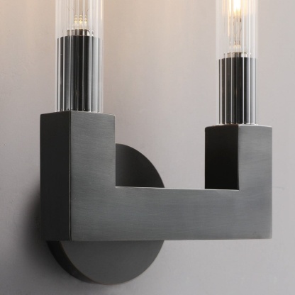 Vertical Linear Candlestick Double Head Wall Sconce