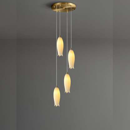 White Bud Modern Chandelier