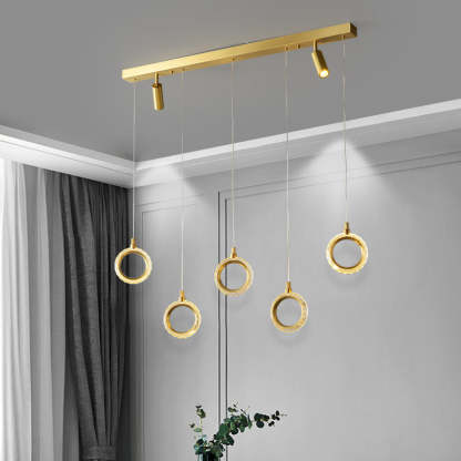 Modern Creative rectangle ring chandelier