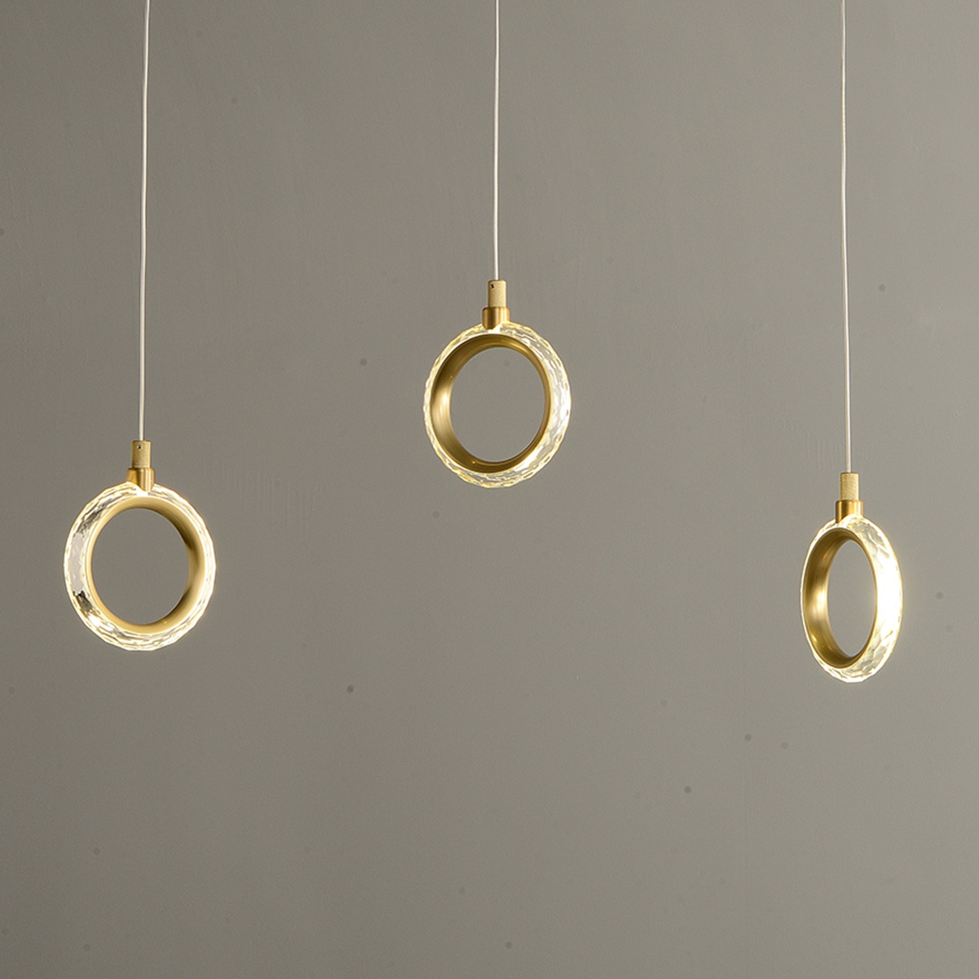 Modern Creative rectangle ring chandelier
