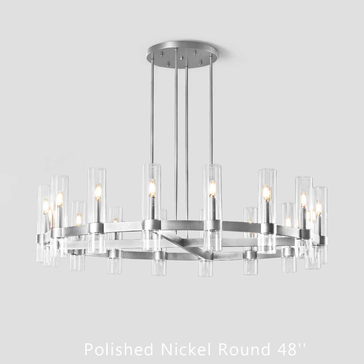 Revella Glass Cup Round Chandelier 48"
