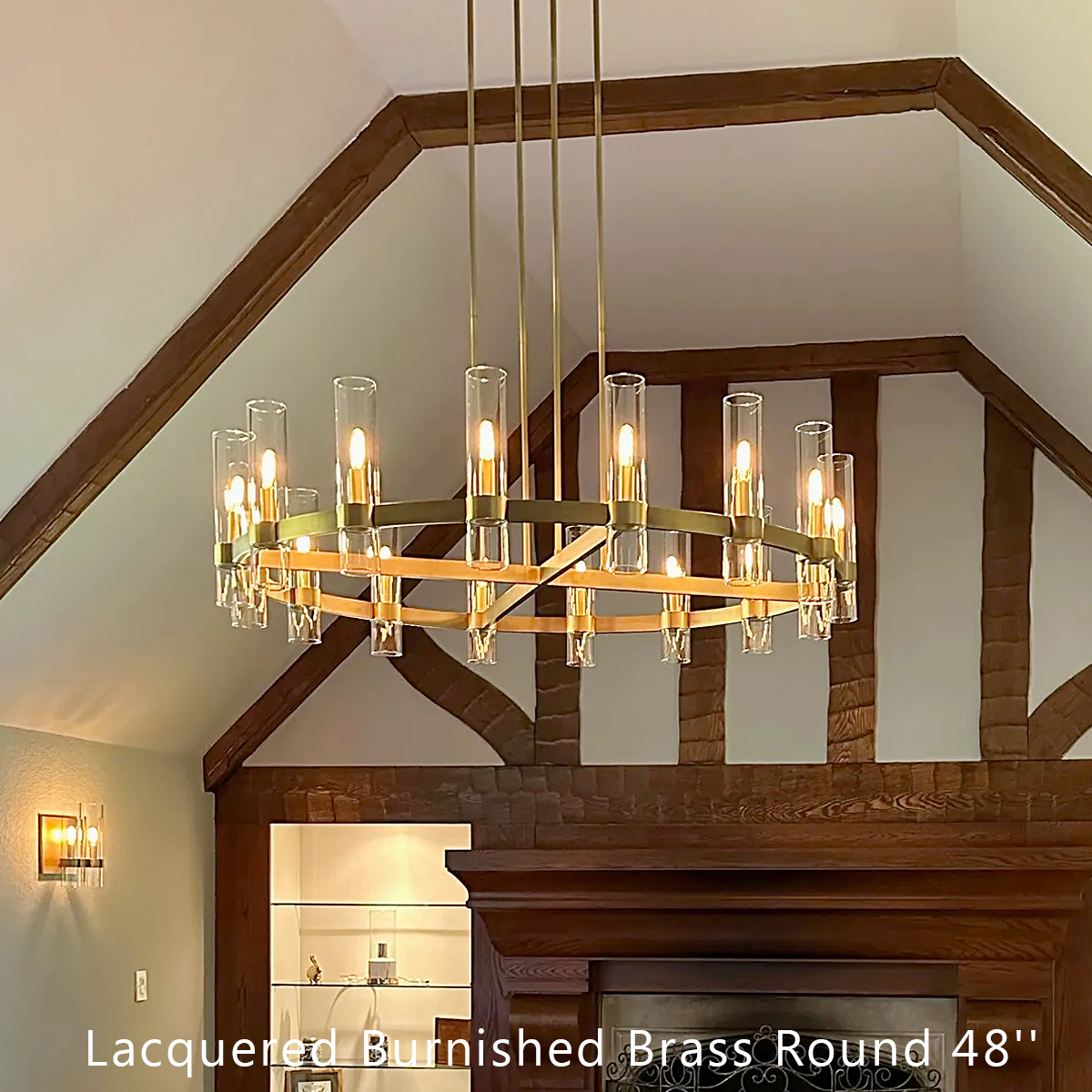 Revella Glass Cup Round Chandelier 48"